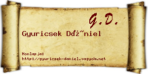 Gyuricsek Dániel névjegykártya